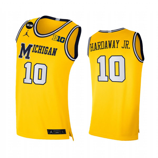 Mens Youth Michigan Wolverines #10 Tim Hardaway Jr. Maize College Basketball Retro Limited Jersey