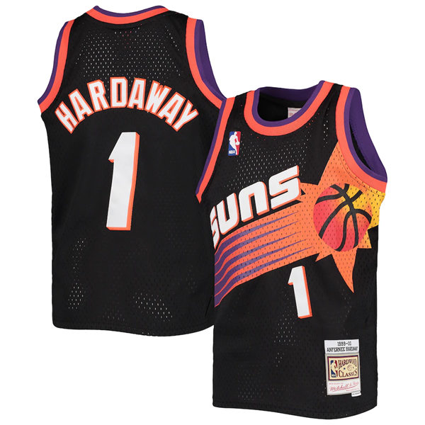 Mens Phoenix Suns #1 Penny Hardaway Black Mitchell & Ness 1999-00 Hardwood Classics Swingman Jersey