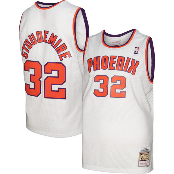Mens Phoenix Suns #32 Amar'e Stoudemire Mitchell & Ness 2002-03 Hardwood Classics Swingman Jersey - White