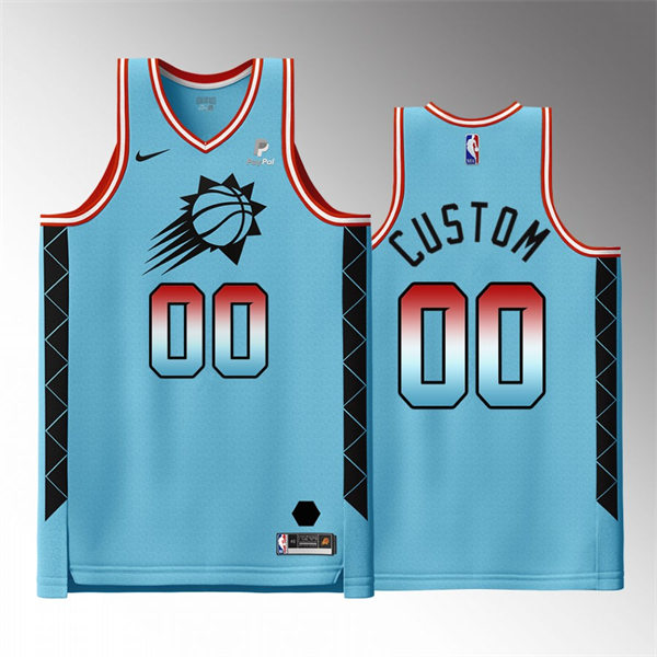 Mens Youth Phoenix Suns Custom Nike Blue 2022-23 City Edition Swingman Jersey