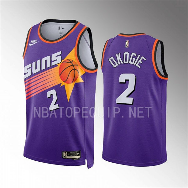 Mens Phoenix Suns #2 Josh Okogie Nike Purple 2022-23 Classic Edition Swingman Jersey