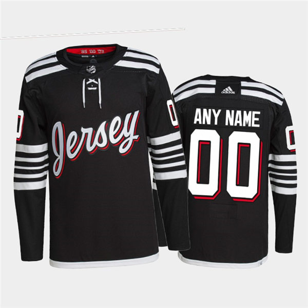 Mens New Jersey Devils Custom Adidas Black Alternate Premier Player Jersey