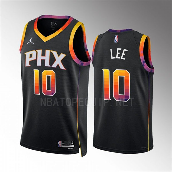 Mens Phoenix Suns #10 Damion Lee Black 2022-23 Statement Edition Player Jersey