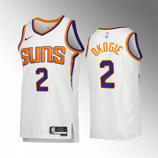 Mens Phoenix Suns #2 Josh Okogie Nike White Association Edition Jersey