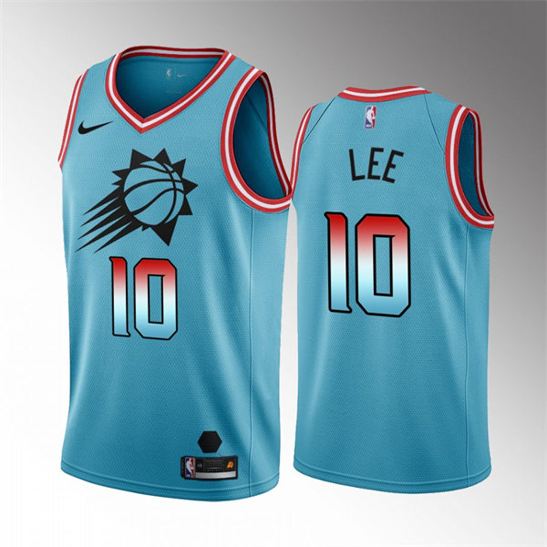 Mens Phoenix Suns #10 Damion Lee Blue 2022-23 City Edition Swingman Jersey