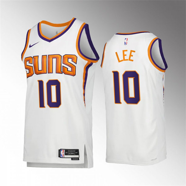 Mens Phoenix Suns #10 Damion Lee Nike White Association Edition Jersey