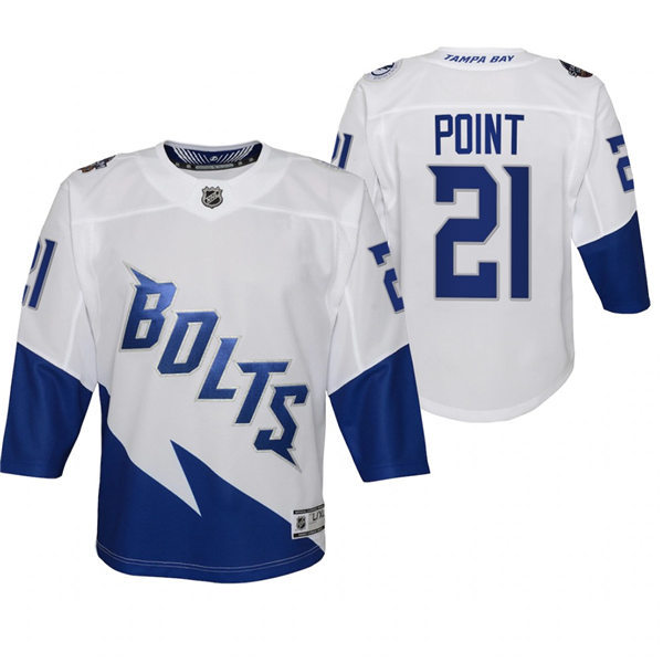 Youth Tampa Bay Lightning #21 Brayden Point Adidas White 2022 Stadium Series Jersey