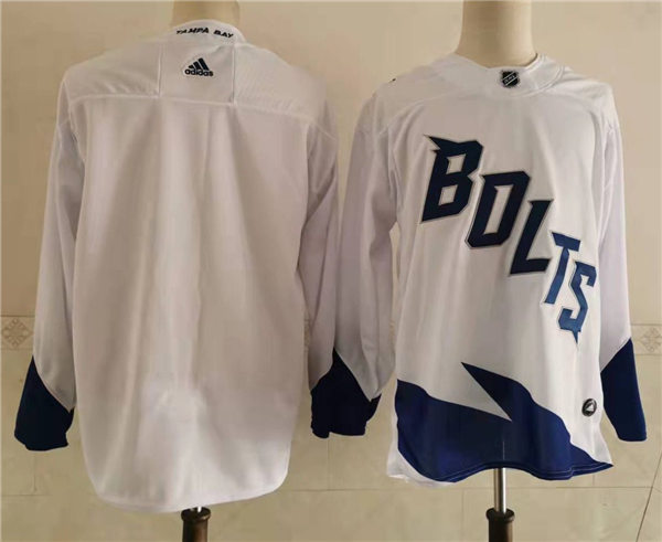 Mens Tampa Bay Lightning Blank Adidas White 2022 Stadium Series Jersey  