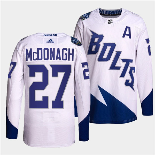 Men's Tampa Bay Lightning #27 Ryan McDonagh Adidas White 2022 Stadium Series Player Jersey