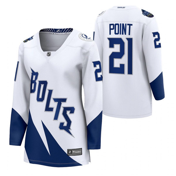 Womens Tampa Bay Lightning #21 Brayden Point Adidas White 2022 Stadium Series Jersey