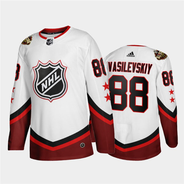 Mens Tampa Bay Lightning #88 Andrei Vasilevskiy Adidas White Red 2022 NHL All-Star Eastern Jersey