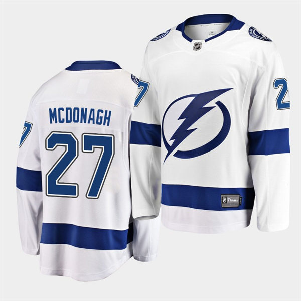 Men's Tampa Bay Lightning #27 Ryan McDonagh adidas White Away Stitched Player Jersey