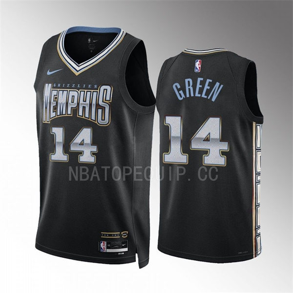Mens Memphis Grizzlies #14 Danny Green Black 2022-23 City Edition Swingman Jersey