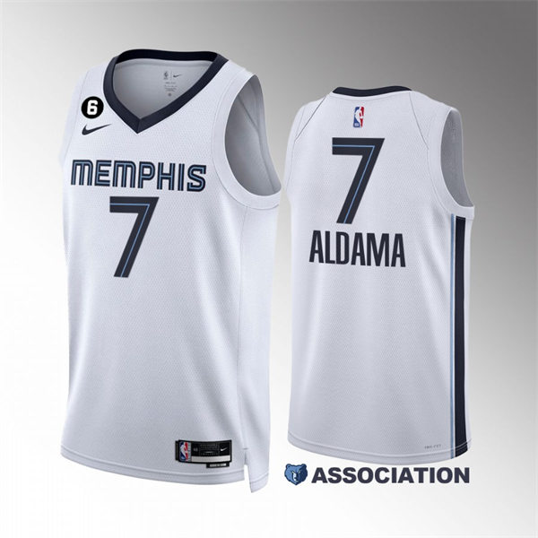Mens Memphis Grizzlies #7 Santi Aldama 2022-23 White Association Edition Jersey