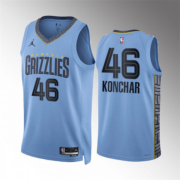 Mens Memphis Grizzlies #46 John Konchar 2022-23 Light Blue Statement Edition Jersey
