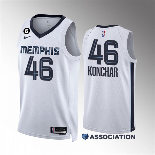 Mens Memphis Grizzlies #46 John Konchar 2022-23 White Association Edition Jersey