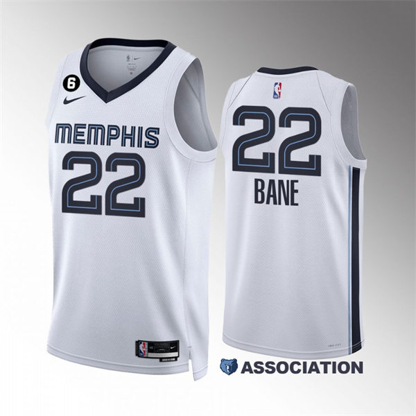 Mens Memphis Grizzlies #22 Desmond Bane 2022-23 White Association Edition Jersey