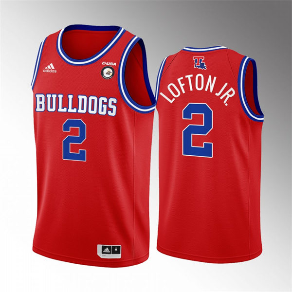 Mens Youth Louisiana Tech Bulldogs #2 Kenneth Lofton Jr. Adidas Red Alternate College Basketball Game Jersey