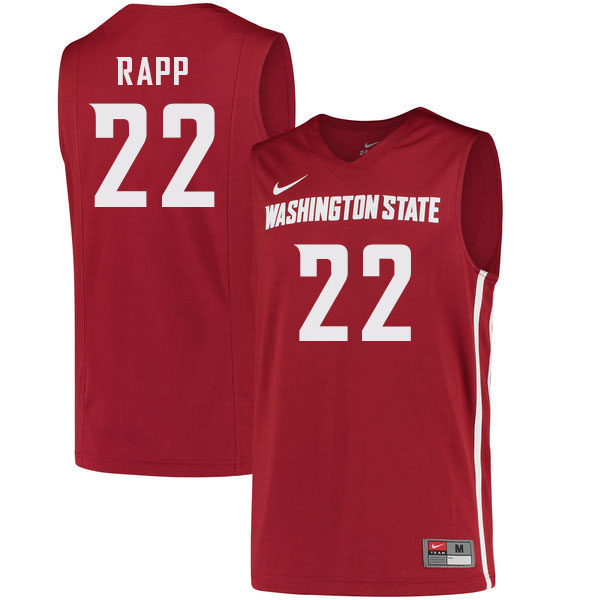 Mens Youth Washington State Cougars #22 Ryan Rapp Nike 2018 Retro Crimson College Basketball Game Jersey