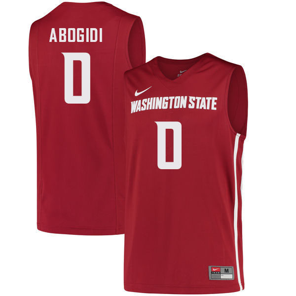 Mens Youth Washington State Cougars #0 Efe Abogidi Nike 2018 Retro Crimson College Basketball Game Jersey