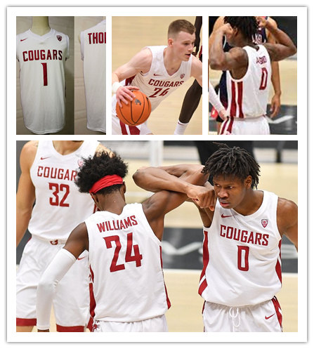 Mens Youth Washington State Cougars Custom Nike 2022 White College Basketball Game Jersey