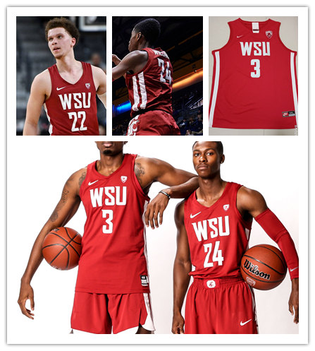 Mens Youth Washington State Cougars Custom Nike 2022 Crimson College Basketball Game Jersey