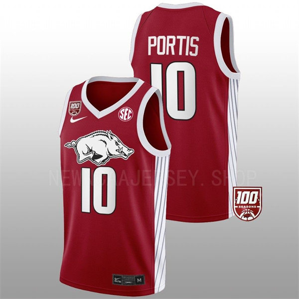 Mens Youth Arkansas Razorbacks #10 Bobby Portis Cardinal College Basketball Primary Special Edition Jersey