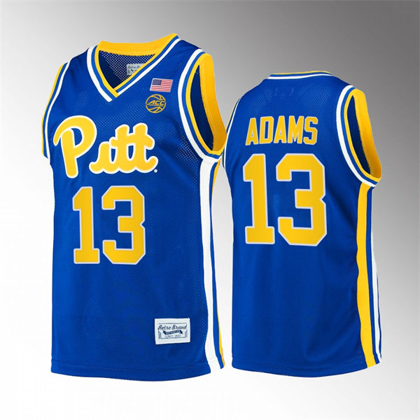 Mens Youth Pittsburgh Panthers #13 Steven Adams Nike College Football Game Jersey Royal