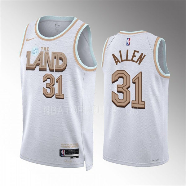 Mens Cleveland Cavaliers #31 Jarrett Allen White 2022-23 City Edition Jersey