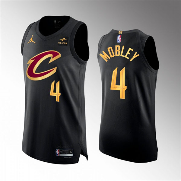 Mens Cleveland Cavaliers #4 Evan Mobley 2022-23 Black Statement Edition Swingman Jersey