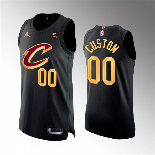 Men's Youth Cleveland Cavaliers Custom 2022-23 Black Statement Edition Swingman Jersey