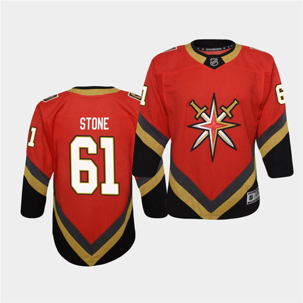 Youth Vegas Golden Knights #61 Mark Stone Adidas 2021 Red Reverse Retro Jersey