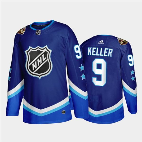 Men's Arizona Coyotes #9 Clayton Keller Adidas Blue 2022 NHL All-Star Western Jersey