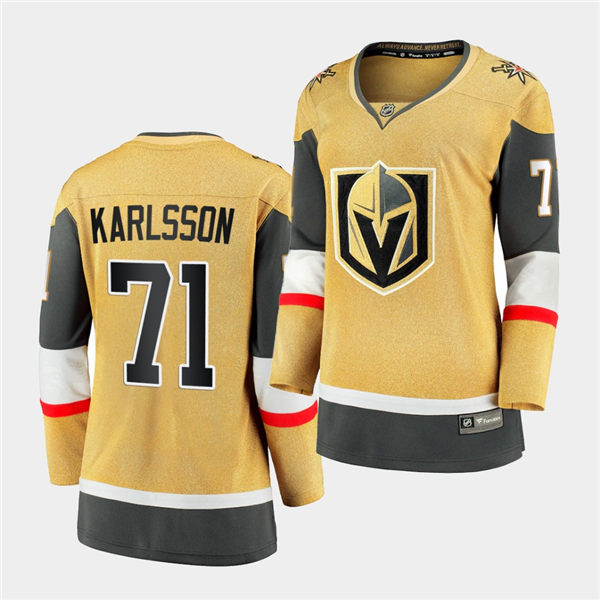 Womens Vegas Golden Knights #71 William Karlsson Adidas Gold Alternate Jersey