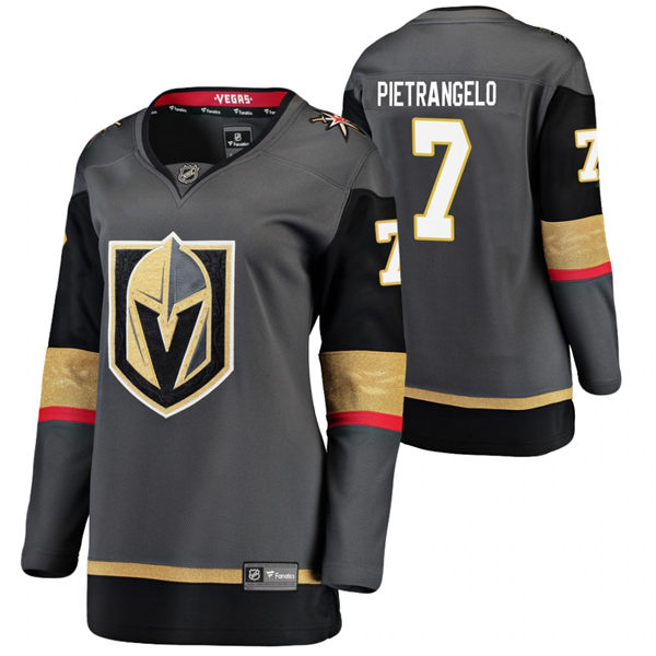 Womens Vegas Golden Knights #7 Alex Pietrangelo Adidas Home Grey Jersey