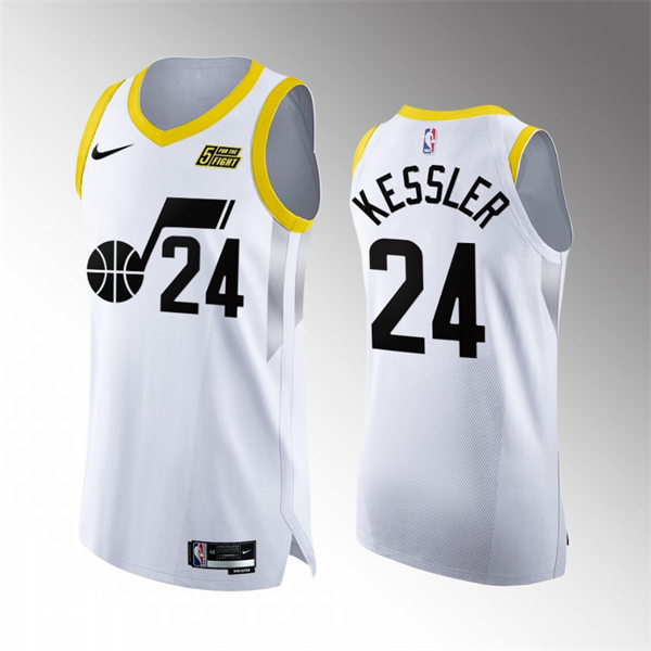 Mens Utah Jazz #24 Walker Kessler White 2022-23 Association Edition Jersey