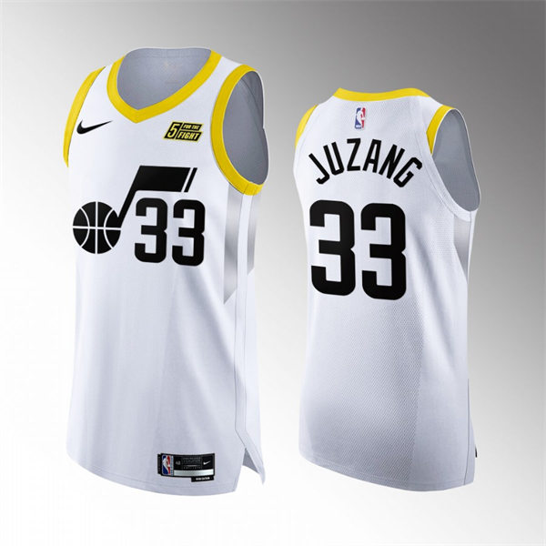 Mens Utah Jazz #33 Johnny Juzang White 2022-23 Association Edition Jersey