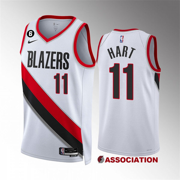 Mens Portland Trail Blazers #11 Josh Hart 2022-23 Association Edition Player Jersey Nike White