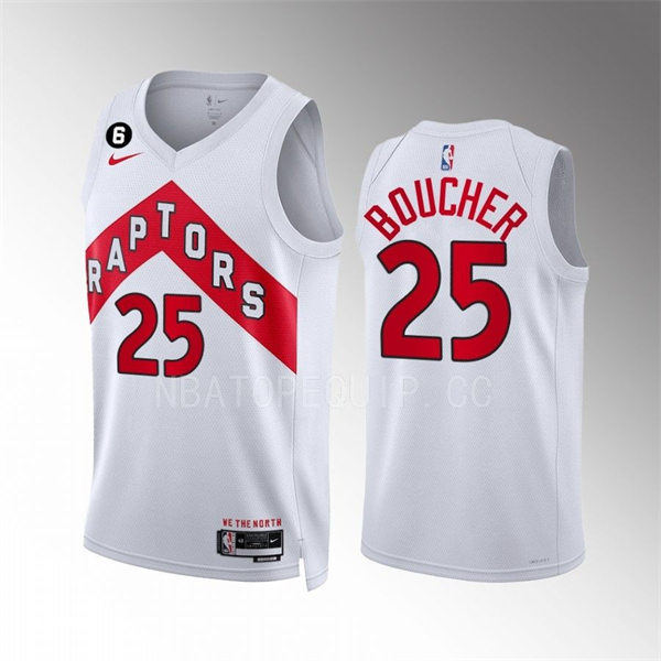 Mens Toronto Raptors #25 Chris Boucher White 2022-23 Association Edition Player Jersey