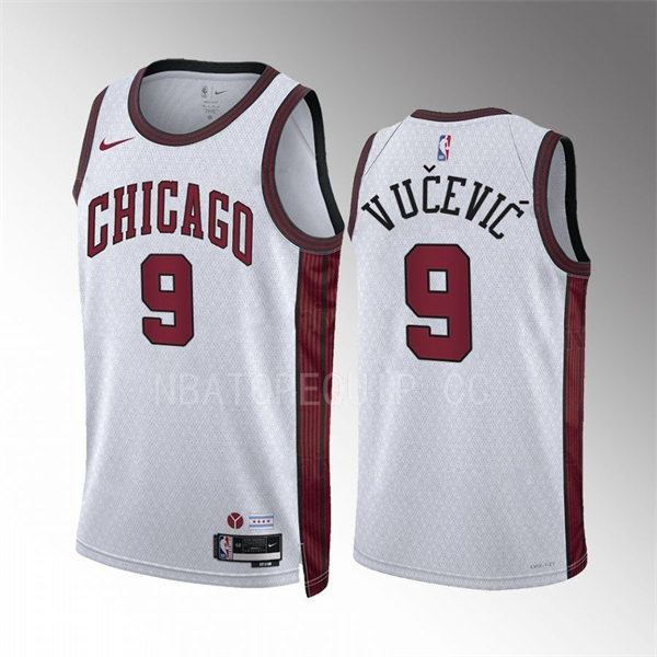 Mens Chicago Bulls #9 Nikola Vucevic 2022-23 City Edition Swingman Jersey White