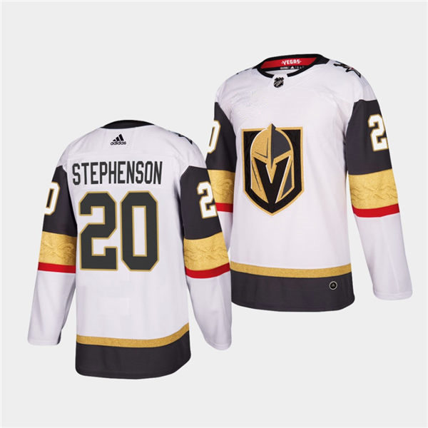 Mens Vegas Golden Knights #20 Chandler Stephenson Stitched Adidas Away White Jersey