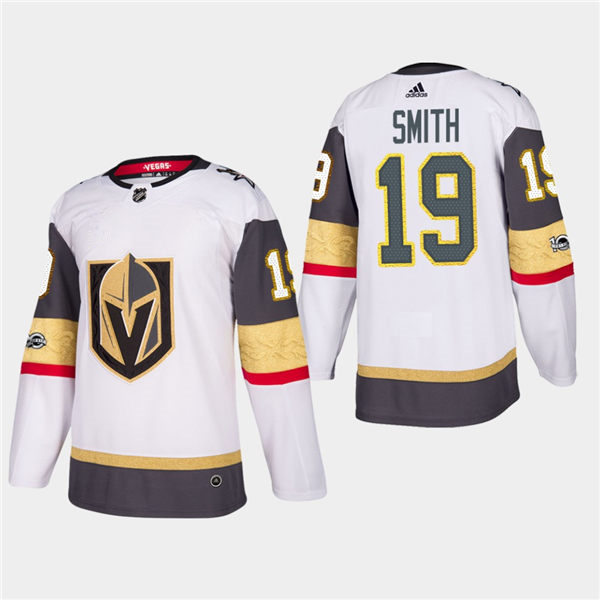 Mens Vegas Golden Knights #19 Reilly Smith Stitched Adidas Away White Jersey