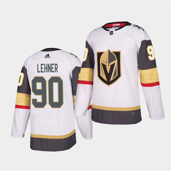 Mens Vegas Golden Knights #90 Robin Lehner Stitched Adidas Away White Jersey