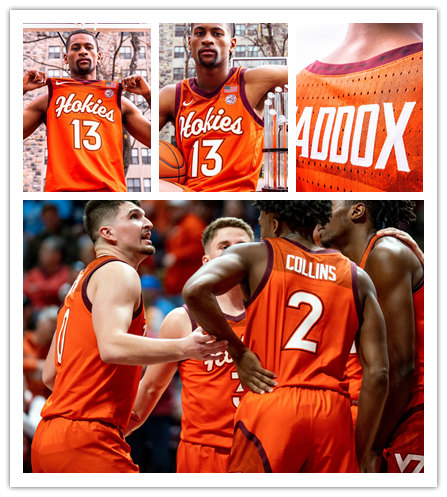 Mens Youth Virginia Tech Hokies Custom Nike Orange 2022 College Basketball Game Jersey