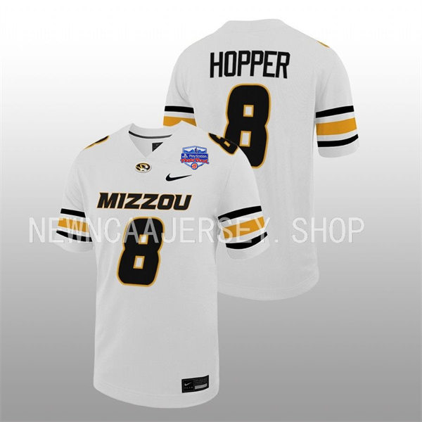 Mens Youth Missouri Tigers #8 Ty'Ron Hopper Nike White College Football Game Jersey