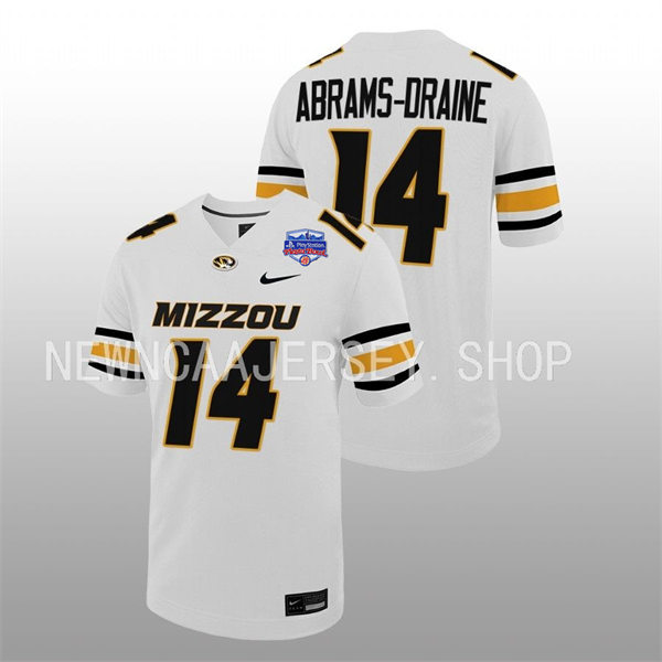 Mens Youth Missouri Tigers #14 Kris Abrams-Draine Nike White College Football Game Jersey