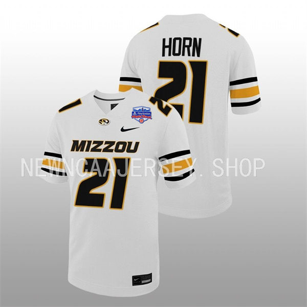 Mens Youth Missouri Tigers #21 Sam Horn Nike White College Football Game Jersey