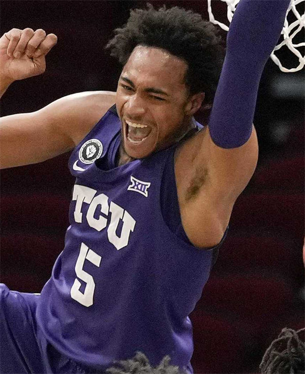 Men's Youth TCU Horned Frogs #5 Charles O'Bannon Jr. Nike 2021 Purple College Basketball Game Jersey