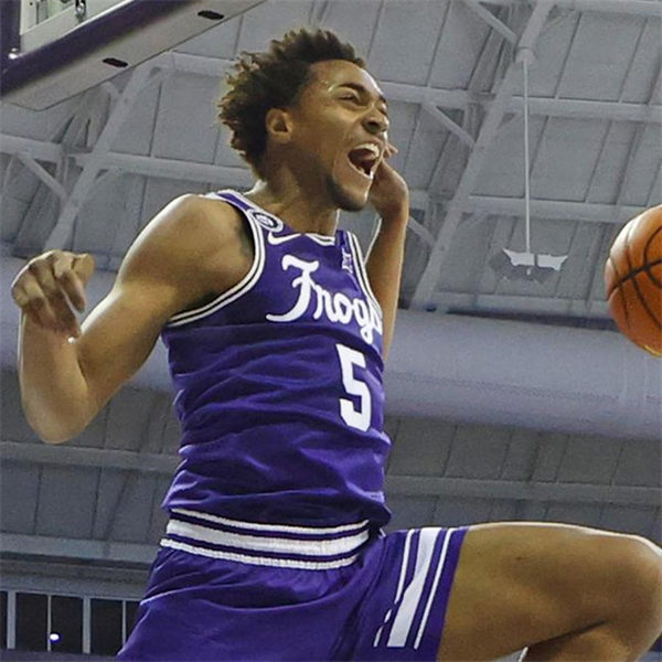 Men's Youth TCU Horned Frogs #5 Charles O'Bannon Jr. Nike Purple Limited Frogs College Basketball Game Jersey