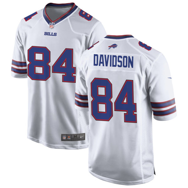 Mens Buffalo Bills #84 Zach Davidson Nike White Away Vapor Limited Player Jersey